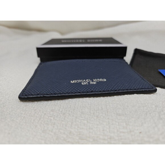 MK MICHAEL KORS Men's Jet Set Signature Navy Blue RFID Blocking Card Wallet New - Picture 6 of 14